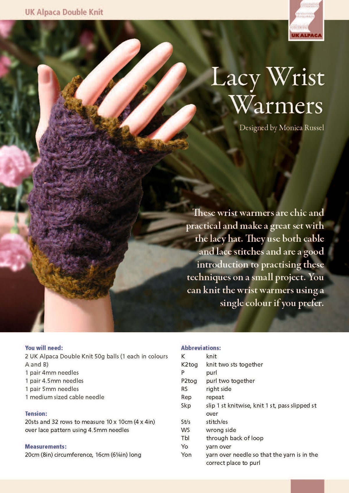 image of Lacy Wrist Warmers by Monica Russel