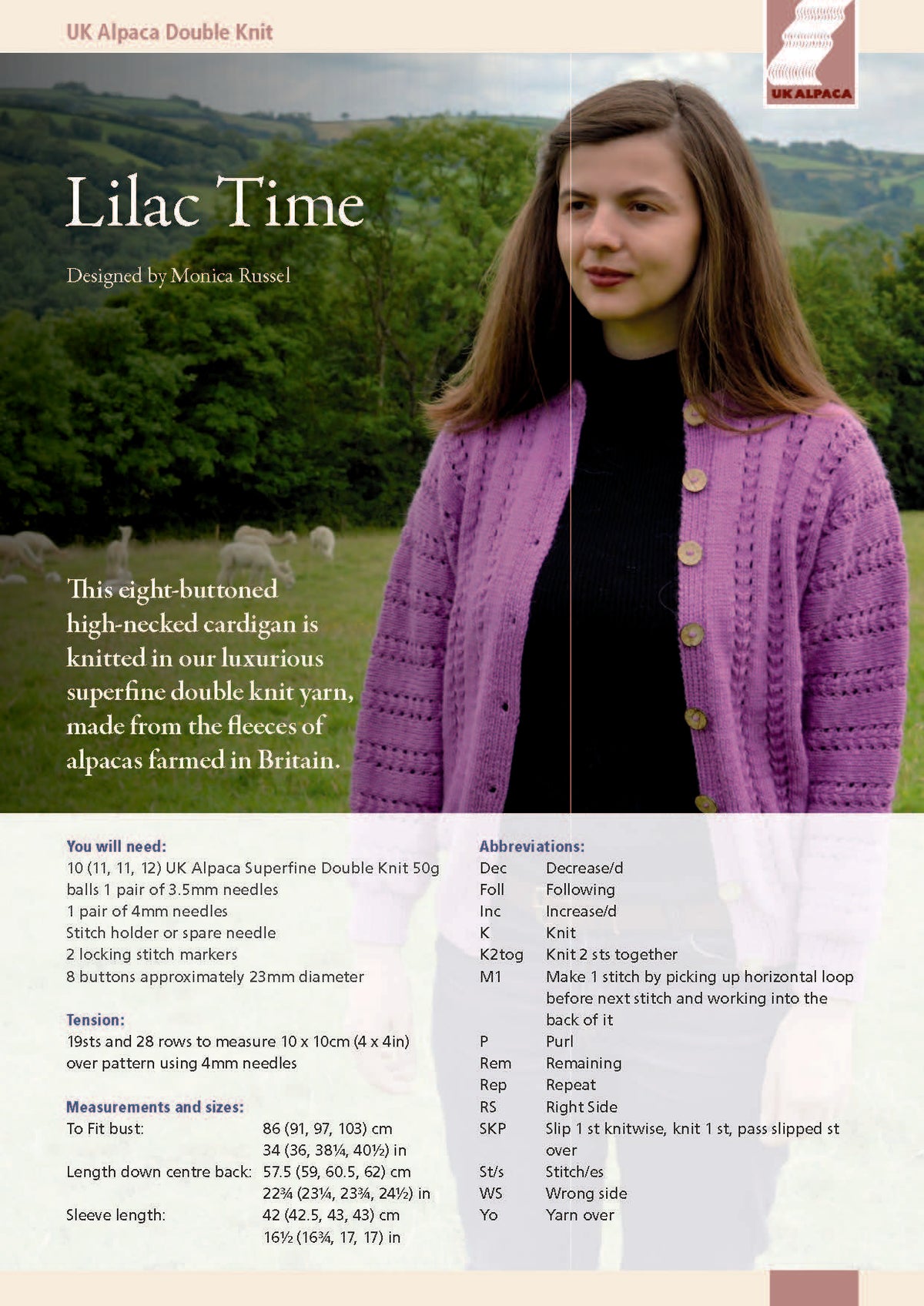 image of Lilac Time Cardigan by Monica Russel