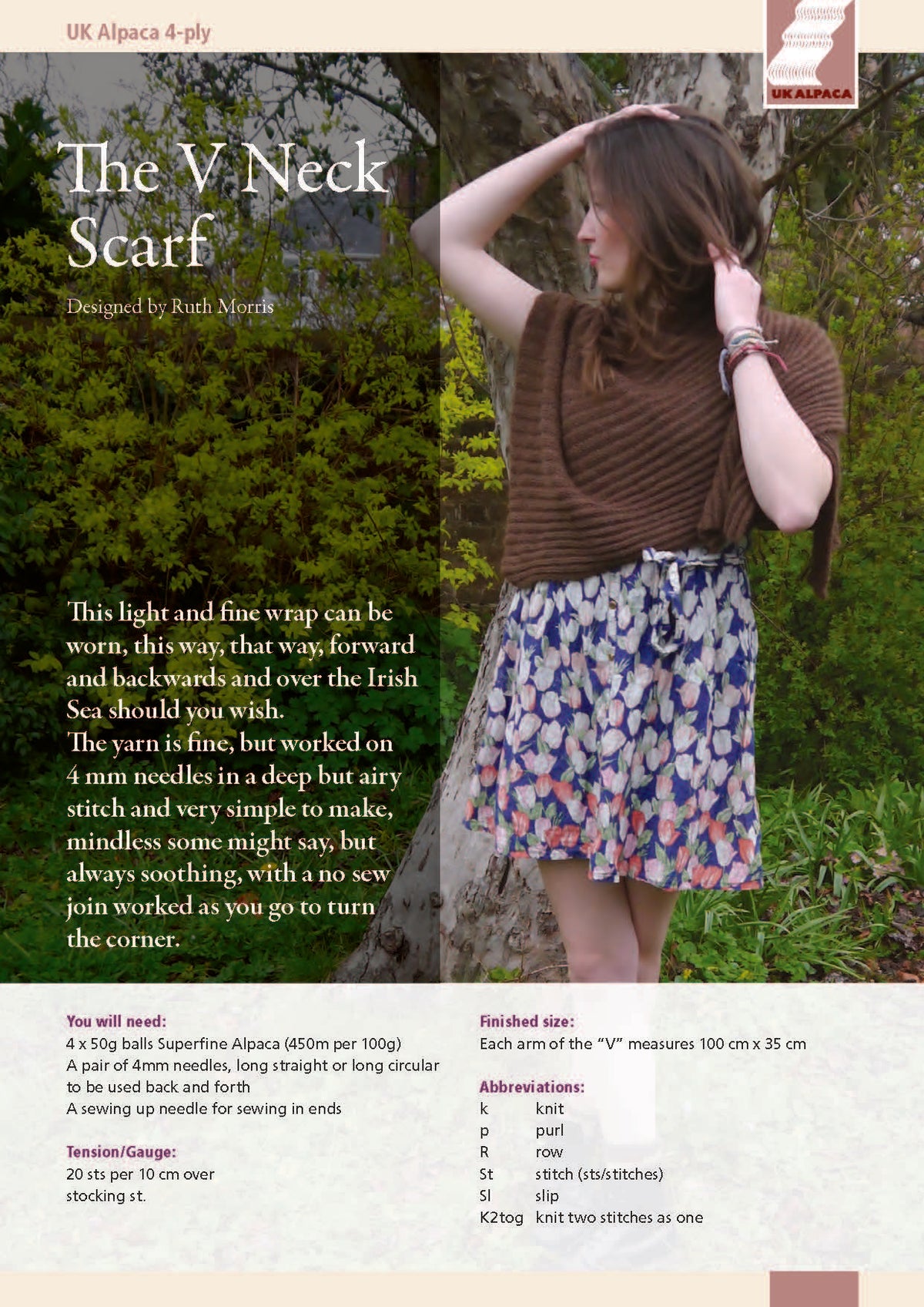 image of V Neck Shawl by Ruth Morris
