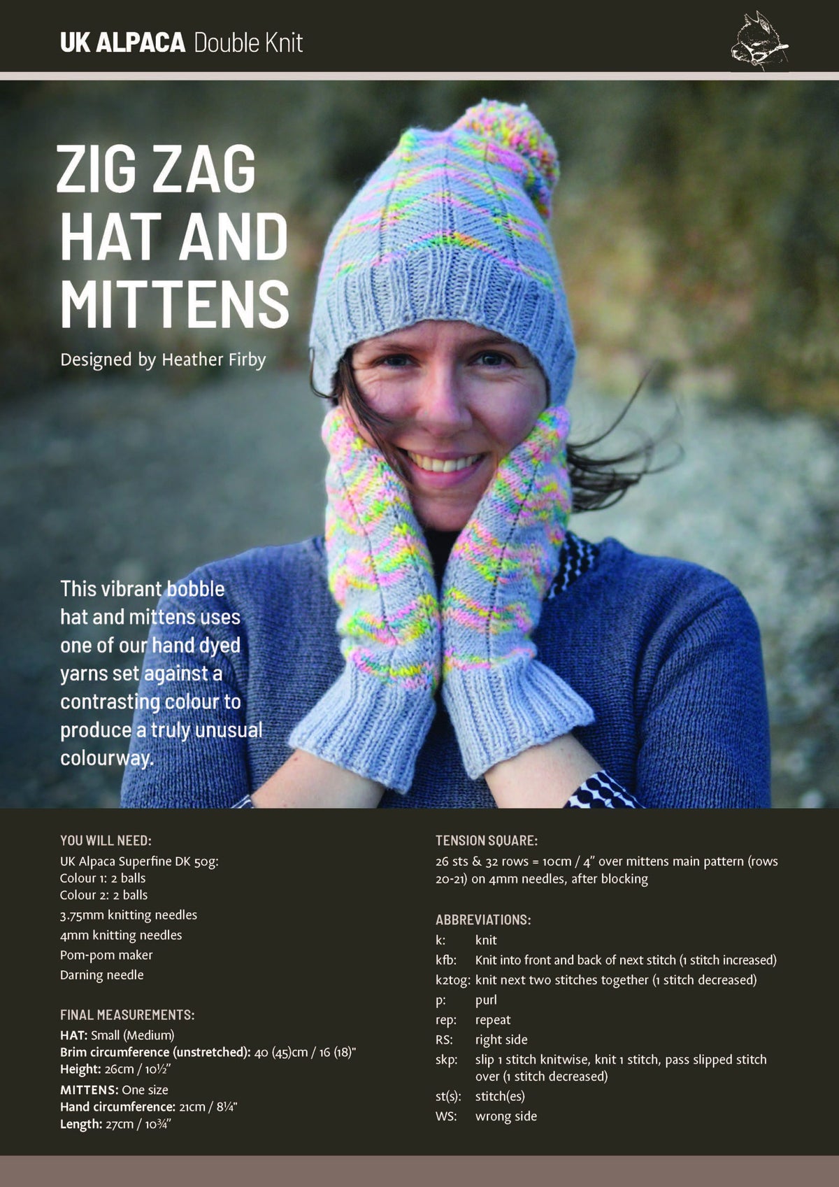 image of Zig Zag Hat and Mittens by Heather Firby