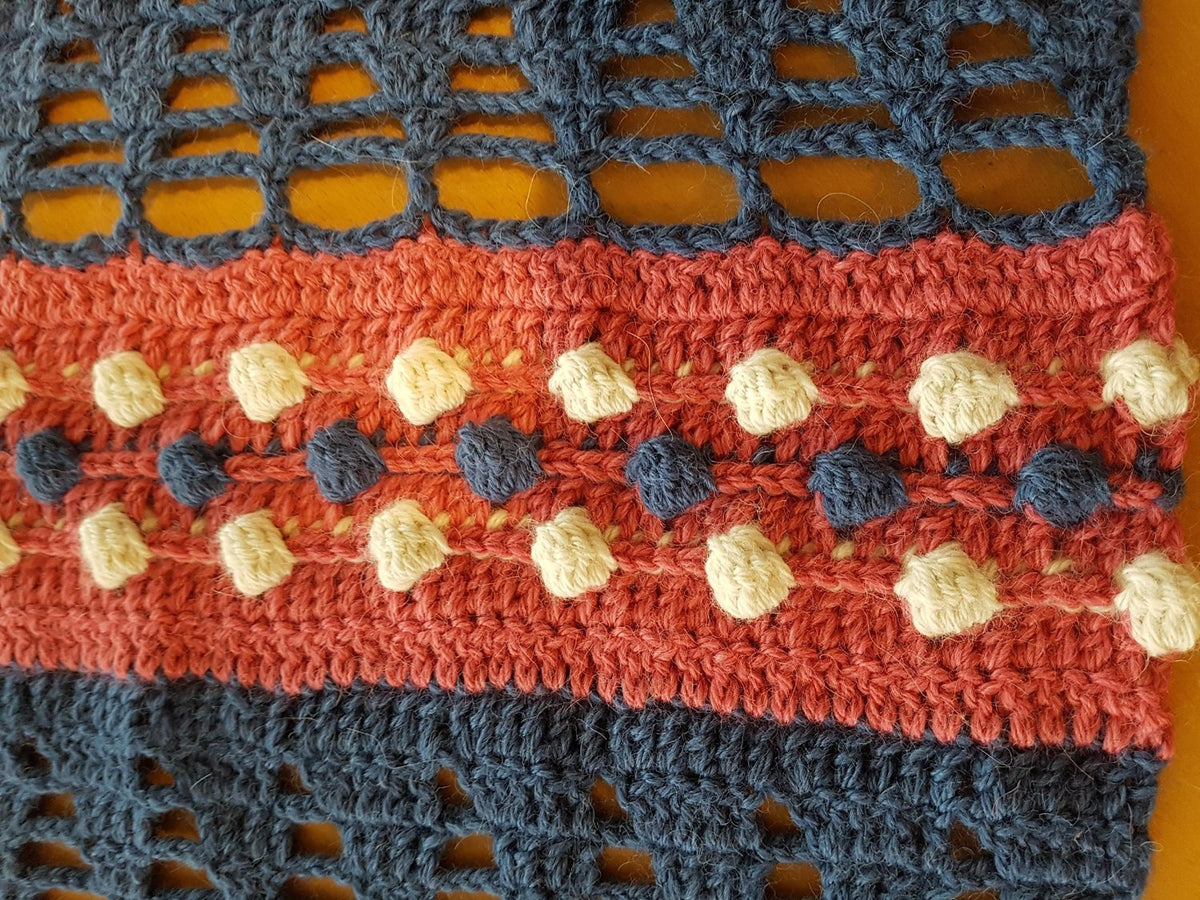 image of Red White & Blue Shawl by Dora Does