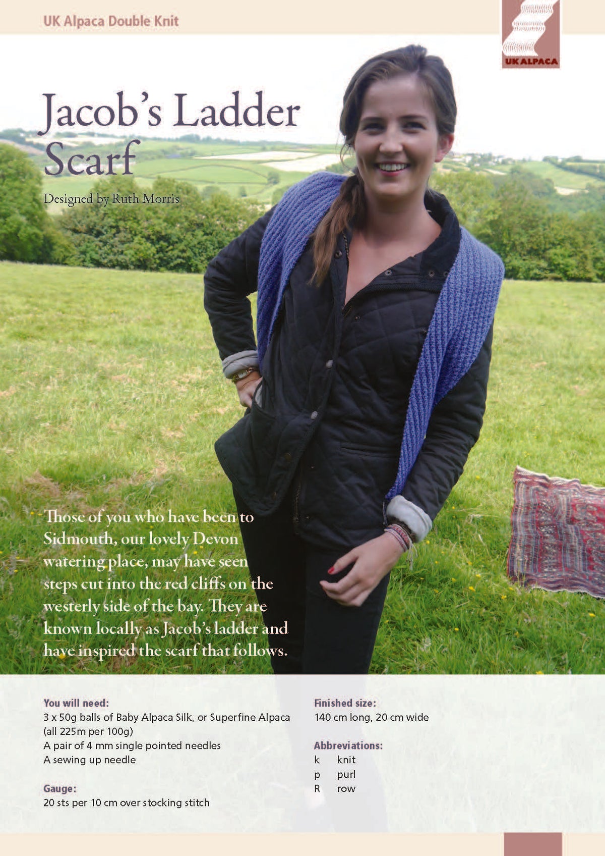 image of Jacob's Ladder Scarf by Ruth Morris