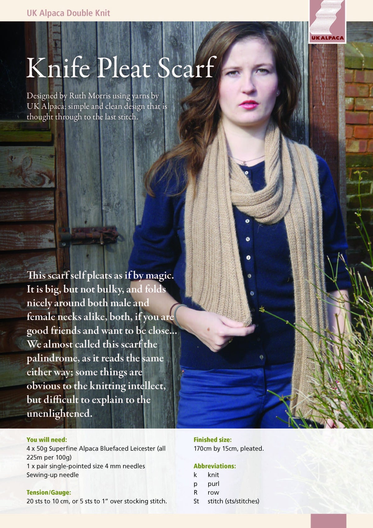 image of Knife Pleat Scarf by Ruth Morris