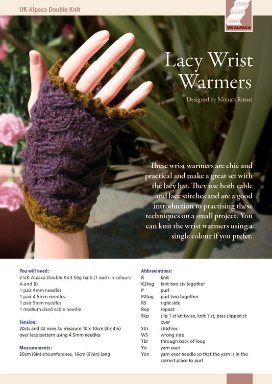 image of Lacy Wrist Warmers by Monica Russel