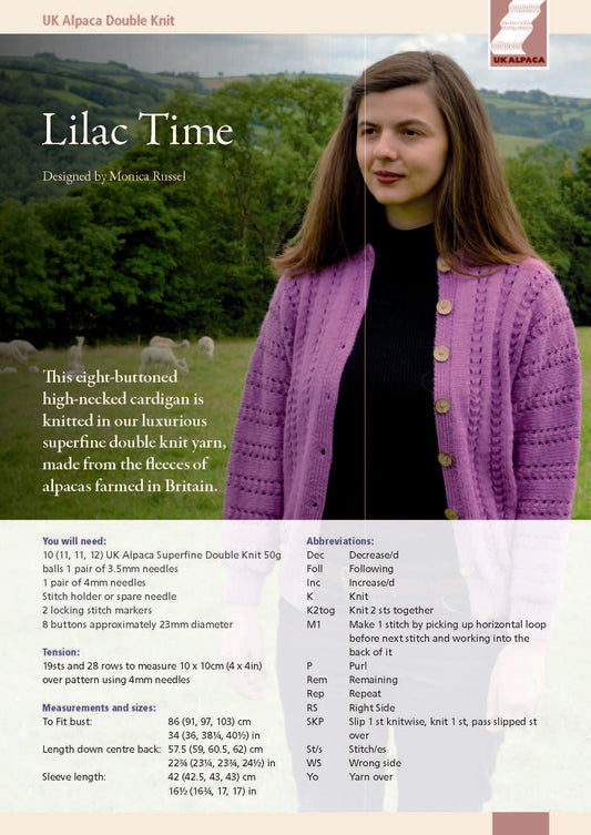 image of Lilac Time Cardigan by Monica Russel