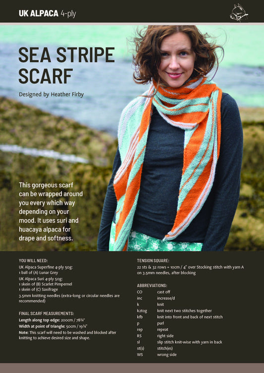 image of Sea Stripe Scarf by Heather Firby