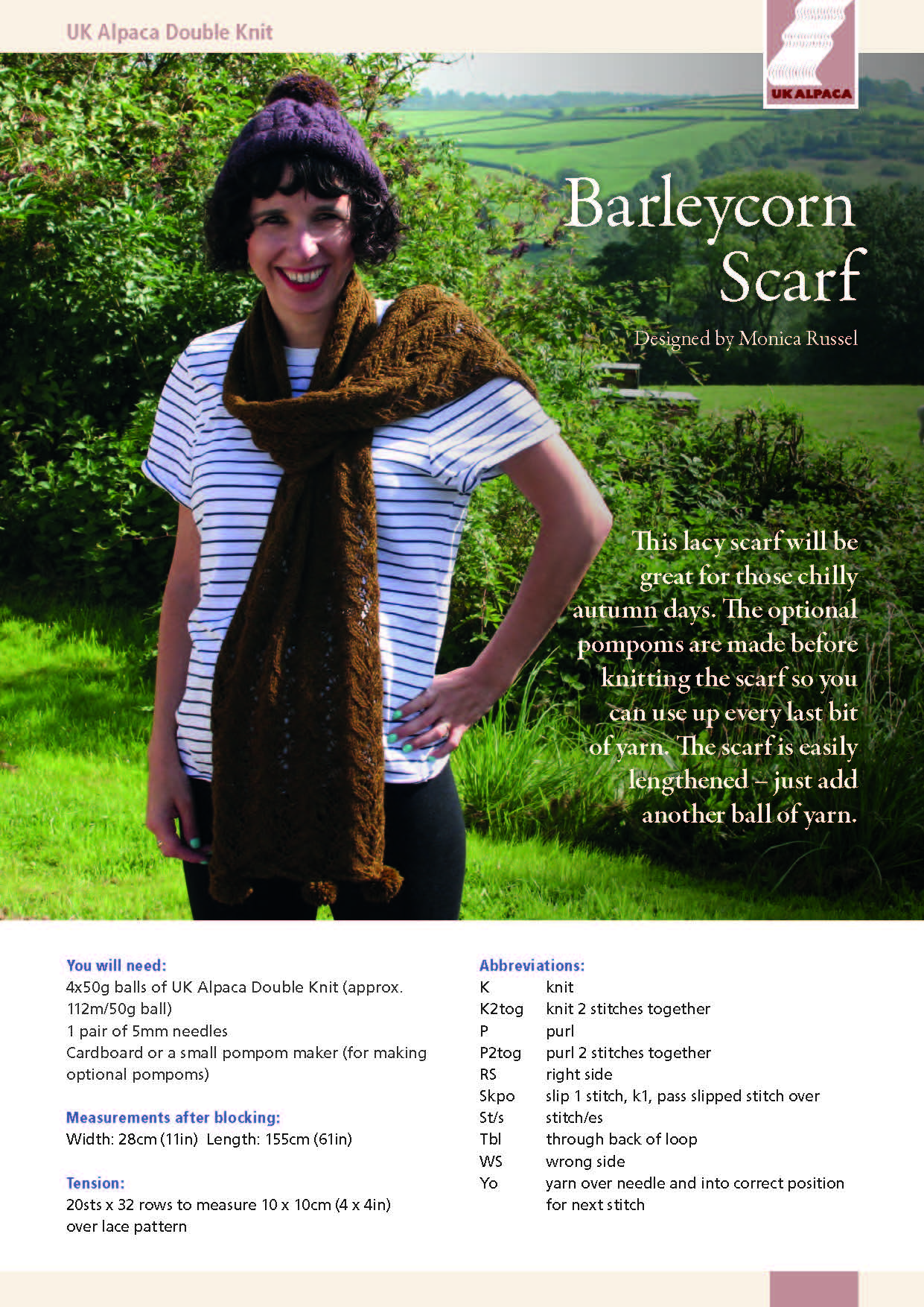 Barleycorn Scarf by Monica Russel