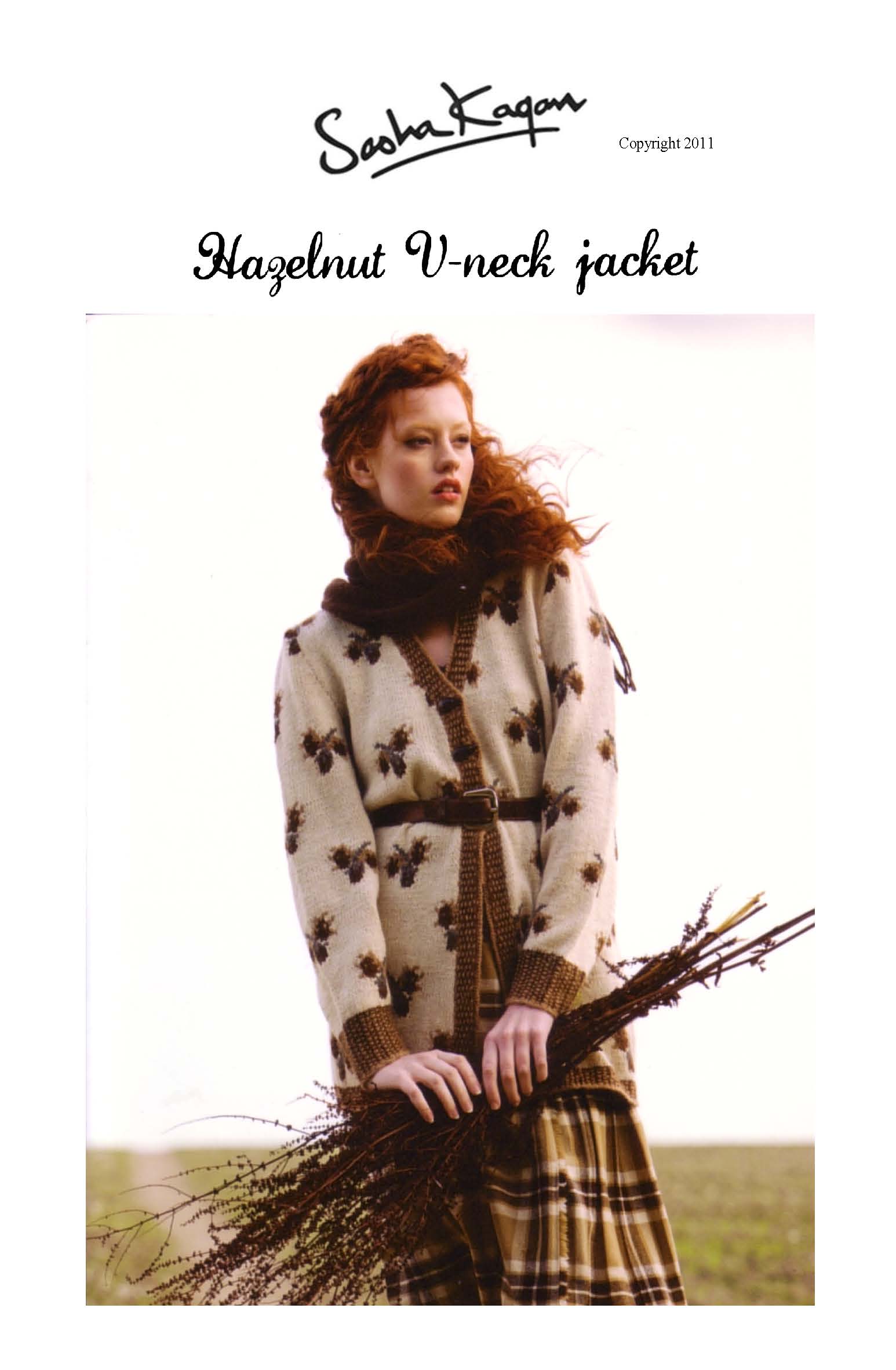 Hazelnut V Neck Jacket by Sasha Kagan