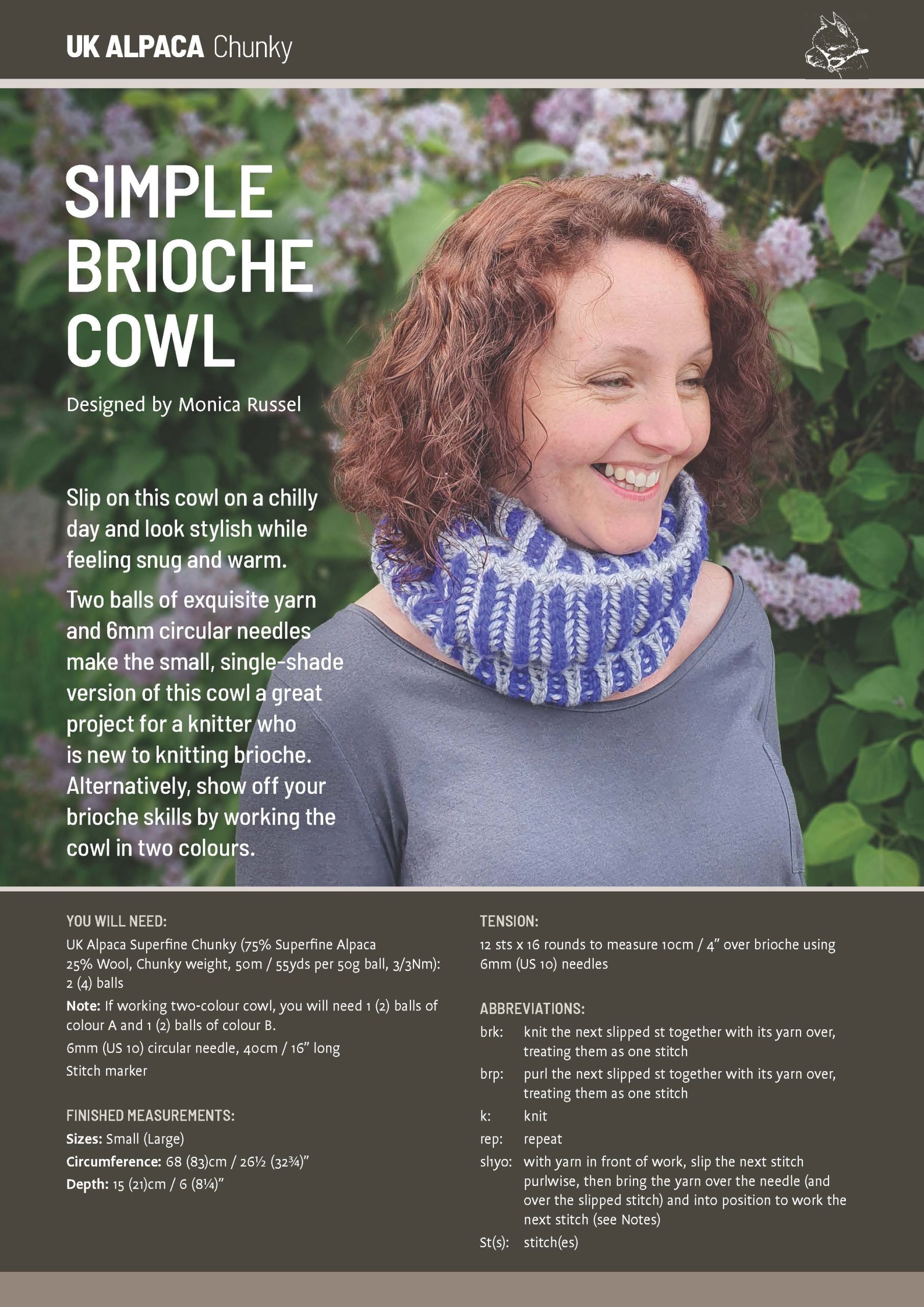 Simple Chunky Brioche Cowl by Monica Russel