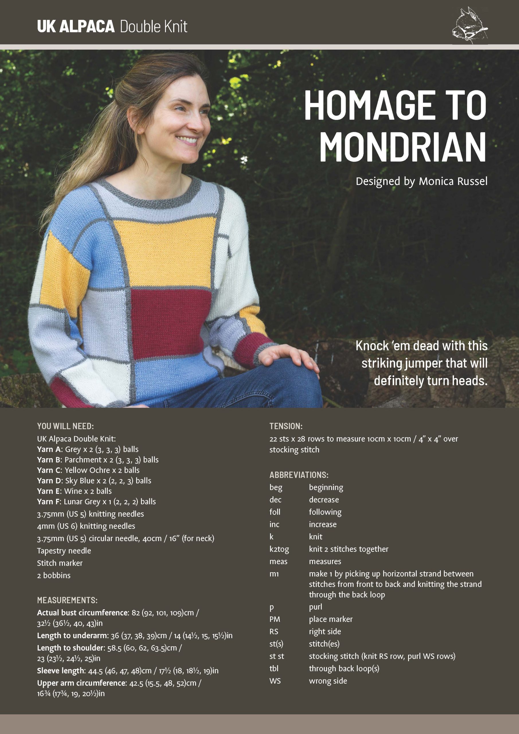 Homage To Mondrian Sweater by Monica Russel