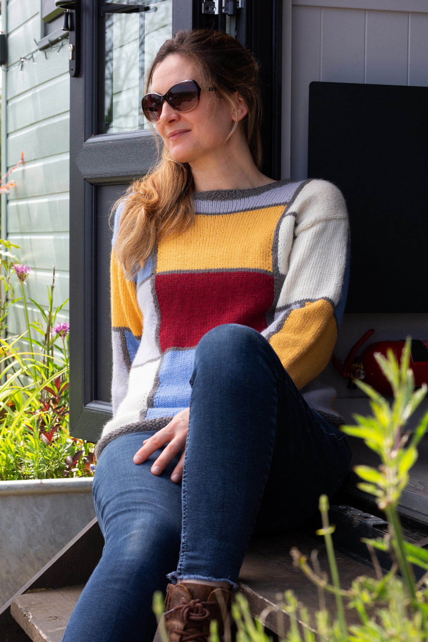 Homage To Mondrian Sweater by Monica Russel