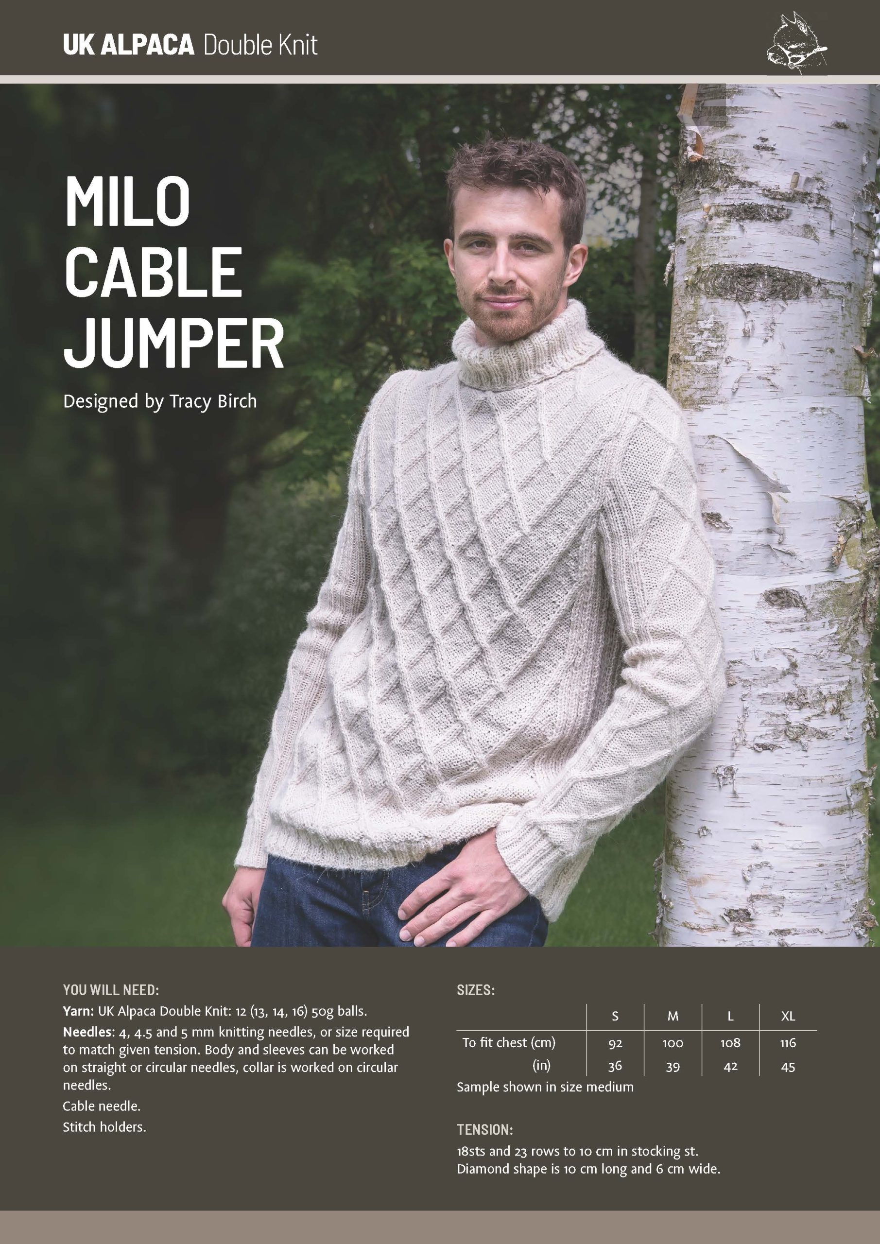 Milo Cable Jumper by Tracy Birch