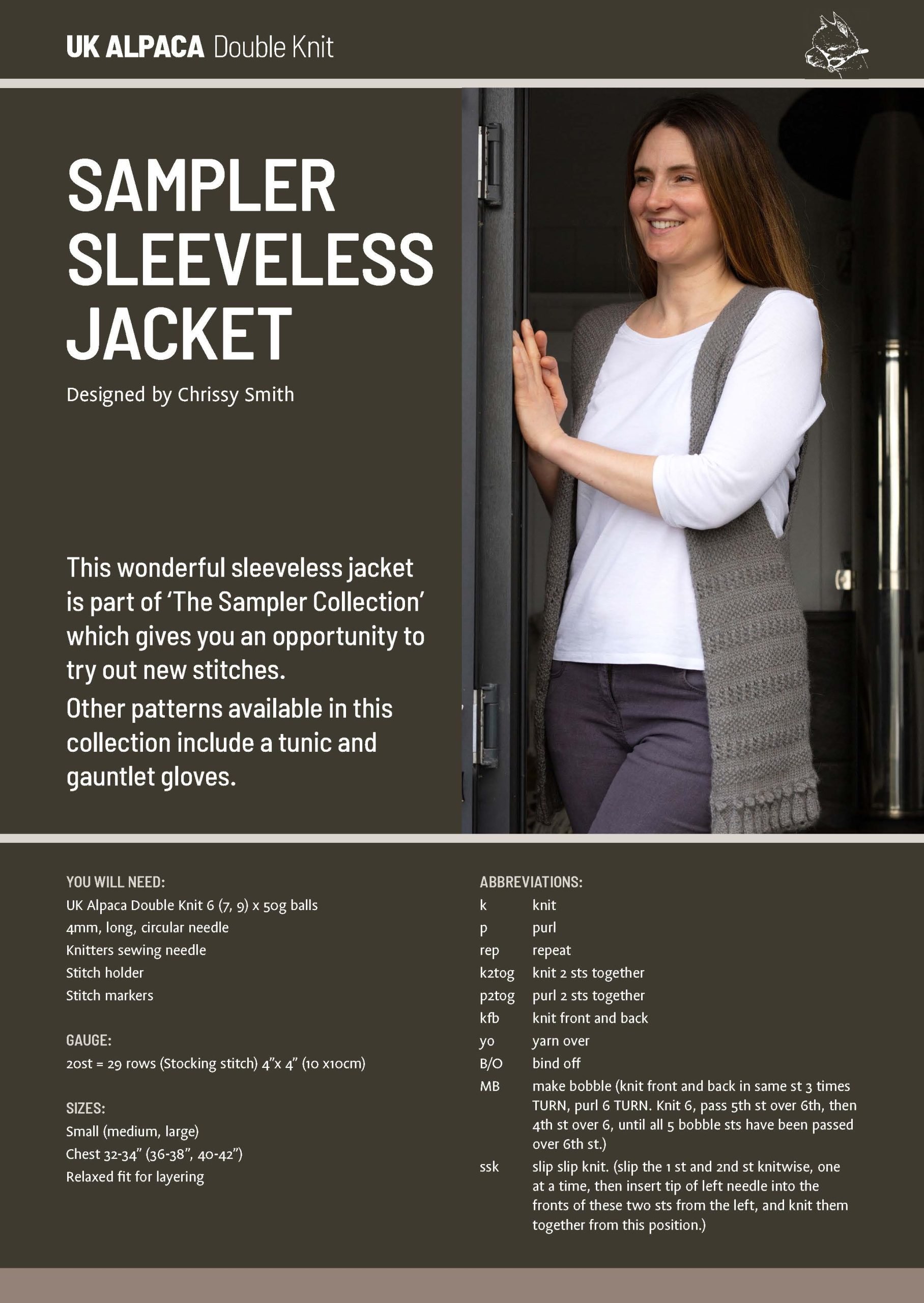 Sampler Sleeveless Jacket by Chrissy Smith