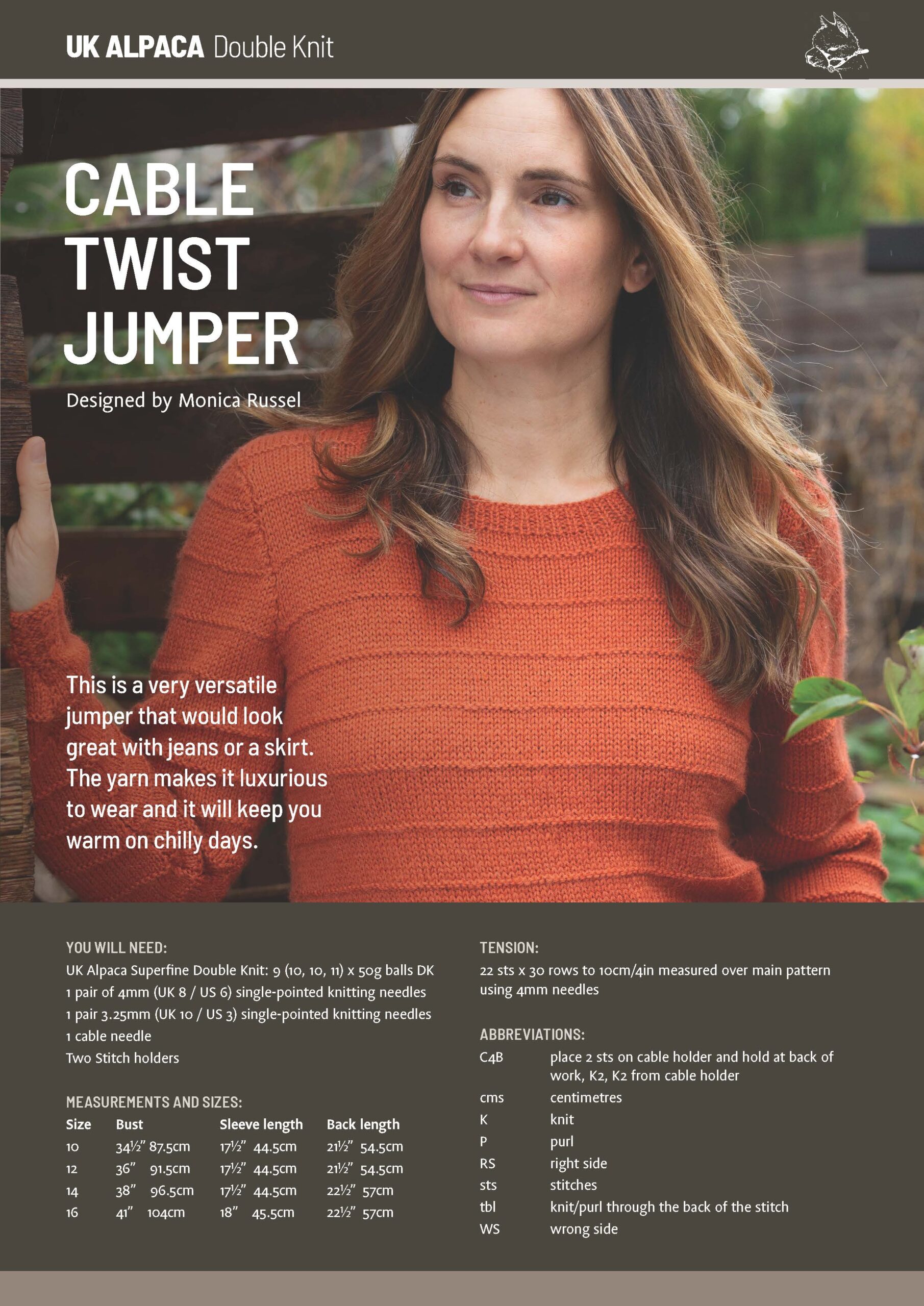 Cable Twist Jumper by Monica Russel
