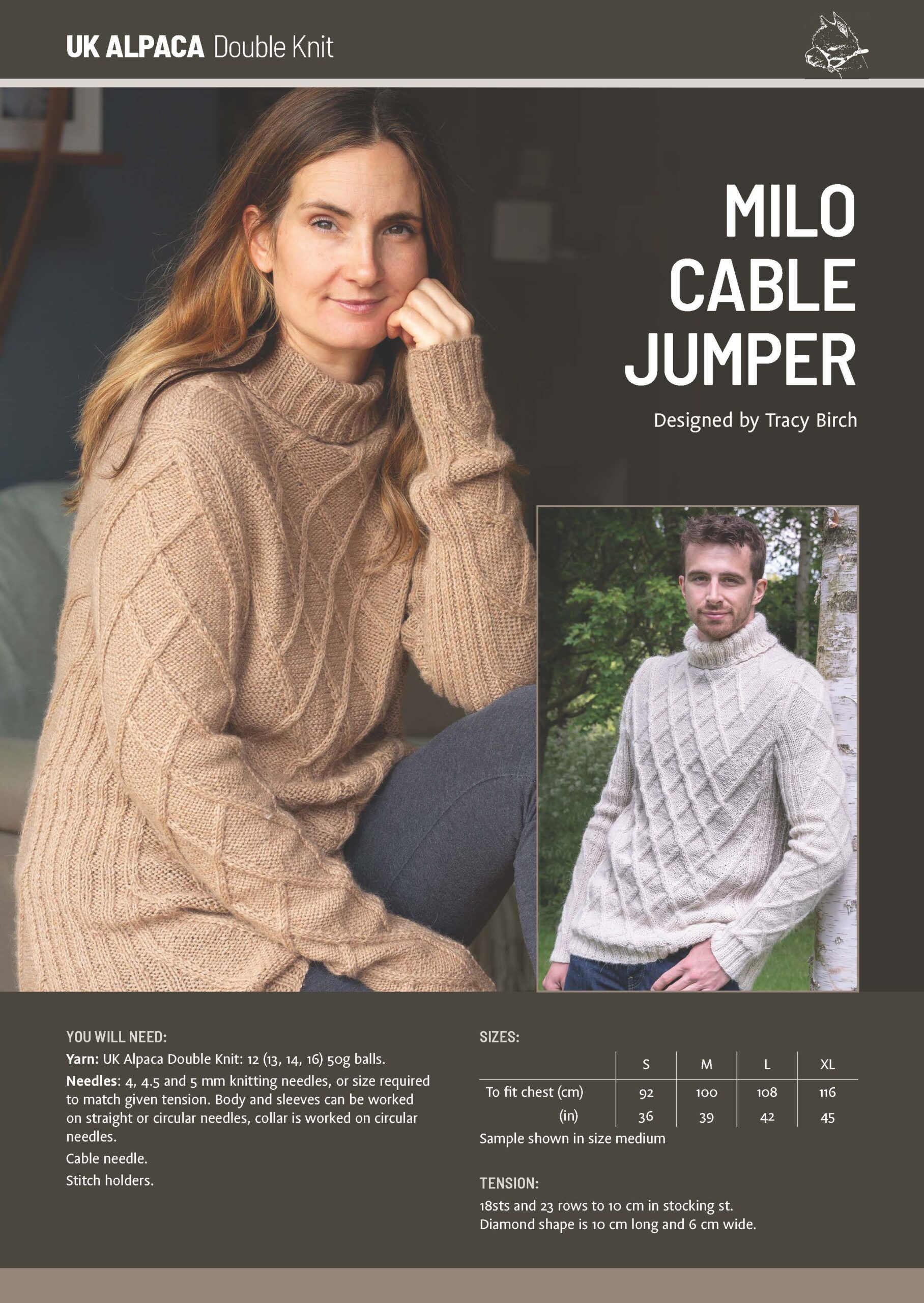 Milo Cable Jumper by Tracy Birch
