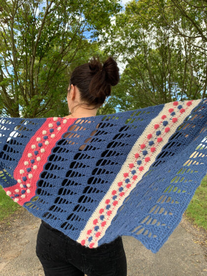 Red, White & Blue Scarf Crochet Kit NL Offer