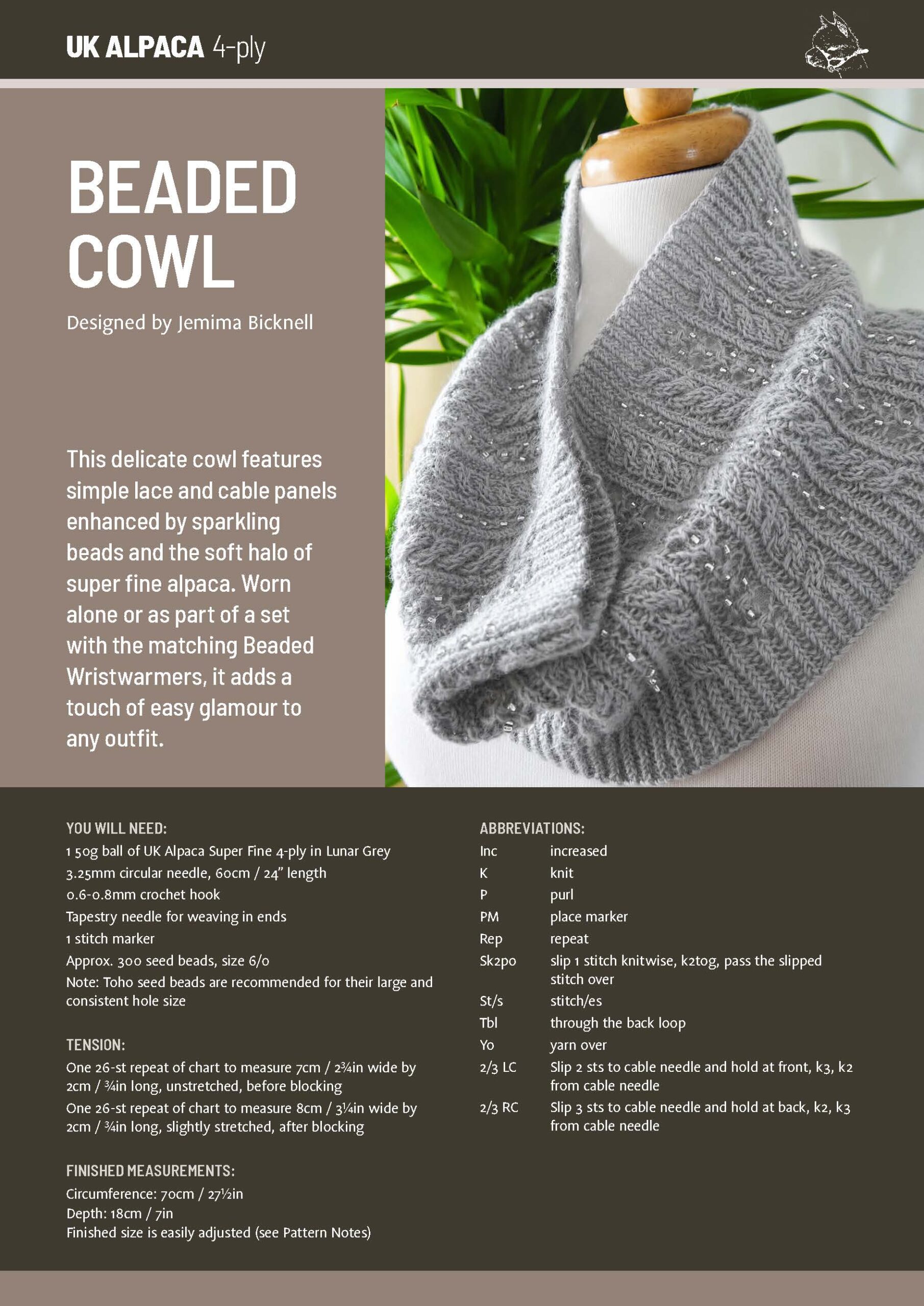Beaded Cowl by Jemima Bicknell